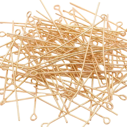 50pc Gold Eyepins 5cm