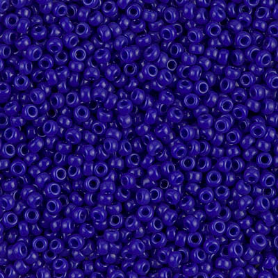 10g 11/0 Miyuki Round Opaque Cobalt Seed Beads