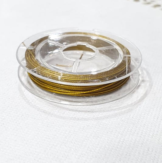 10m Spool Gold Tiger tail