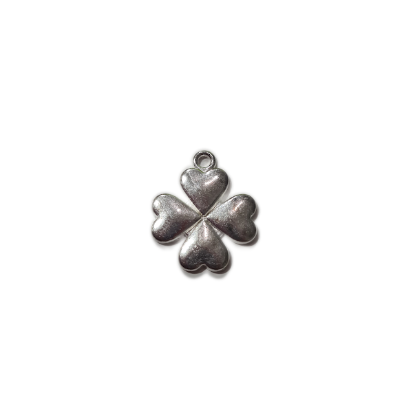 10pc Silver Flower Charms
