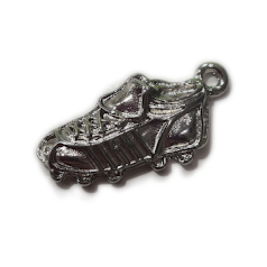 10pc Silver Football Boot Charms
