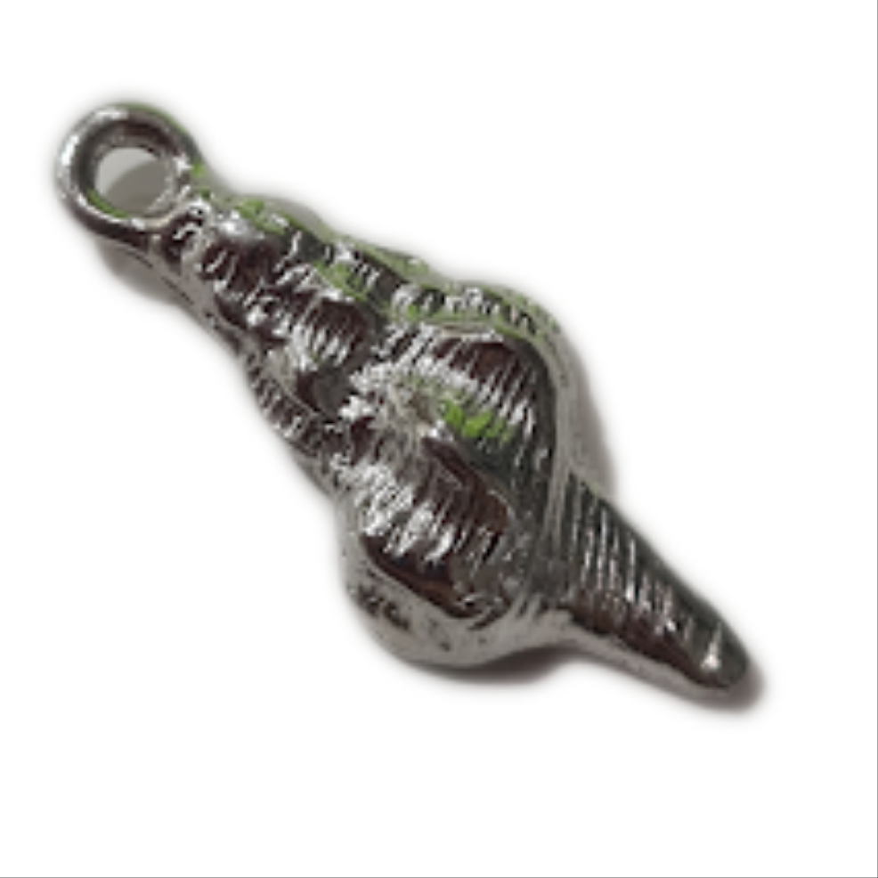 10pc Silver Shell Charms