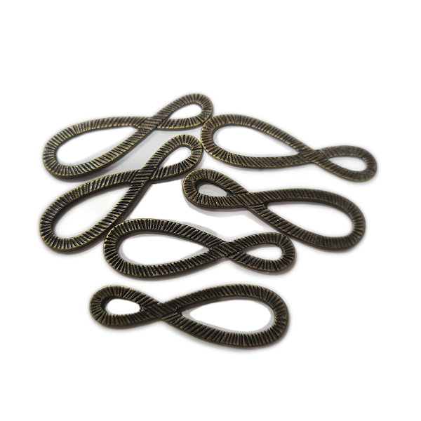 10pc Bronze Infinity Charm Pendants