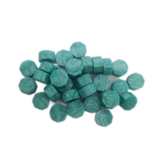 30pc Teal Green Wax Seal Pieces