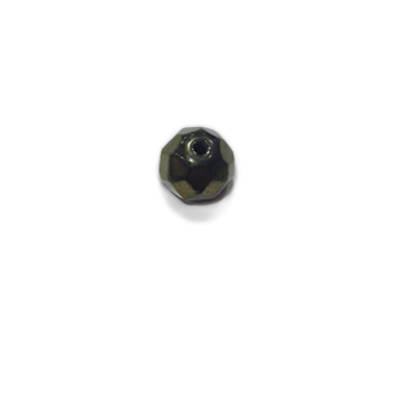 LAST1! 20pc Czech Black/Gold Rondelle Beads