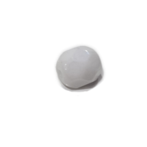 LAST1! 25pc Small Czech White Rondelle Beads