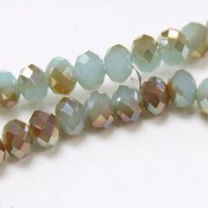 Dual Coloured Crystal Rondelles Approx 100 beads