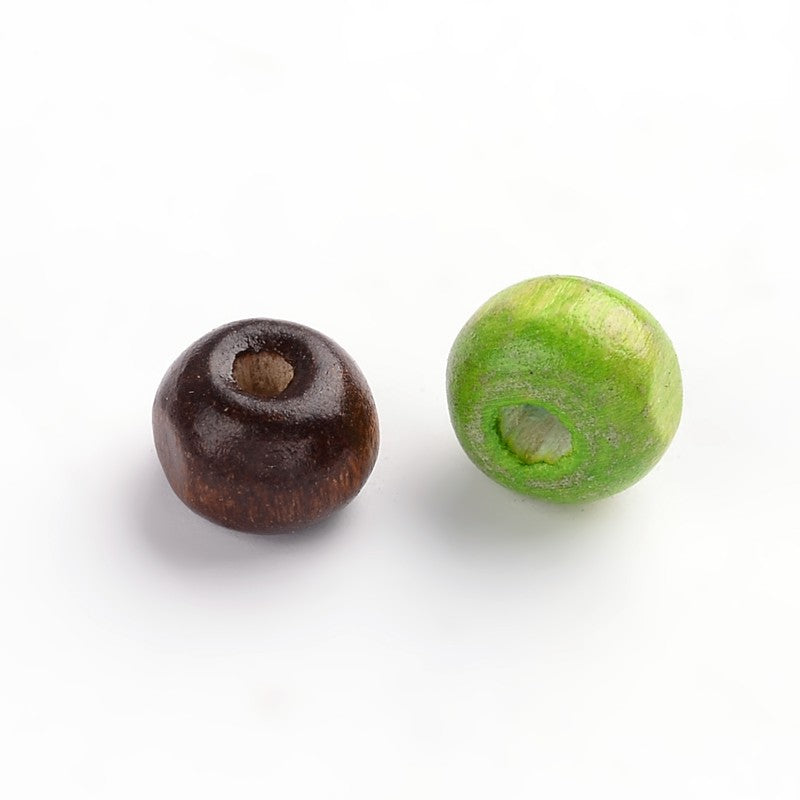 100pc 6mm Dyed Wooden Beads