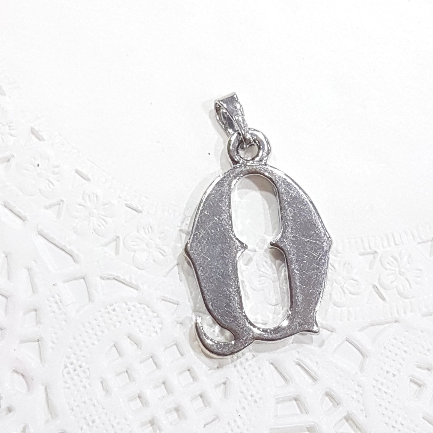 Letter Q Paua Shell Pendant