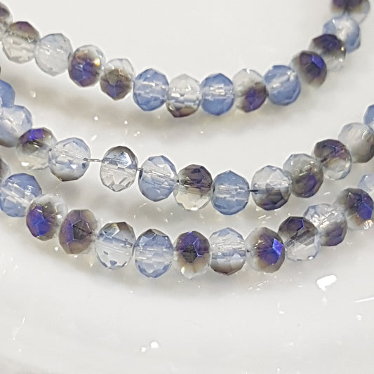 Half Coated Opal Crystal Rondelles Approx 145 beads