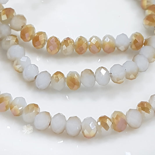 Dual Colour Crystal Rondelles Approx 150 beads