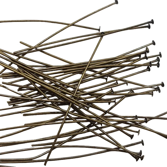 50pc 4.5cm Bronze Head Pins