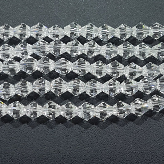 6mm Clear Glass Bicones