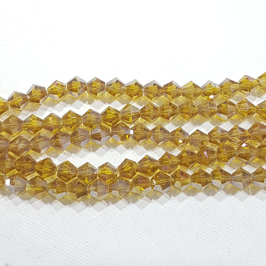 8mm Golden AB Glass Bicones