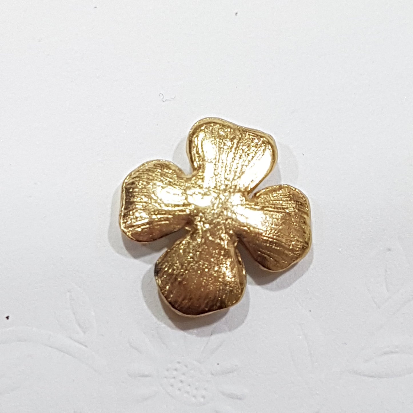 4pc White Enamel Flower Charms