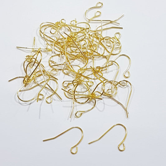 50pc Gold Nickel Free Earring Hooks