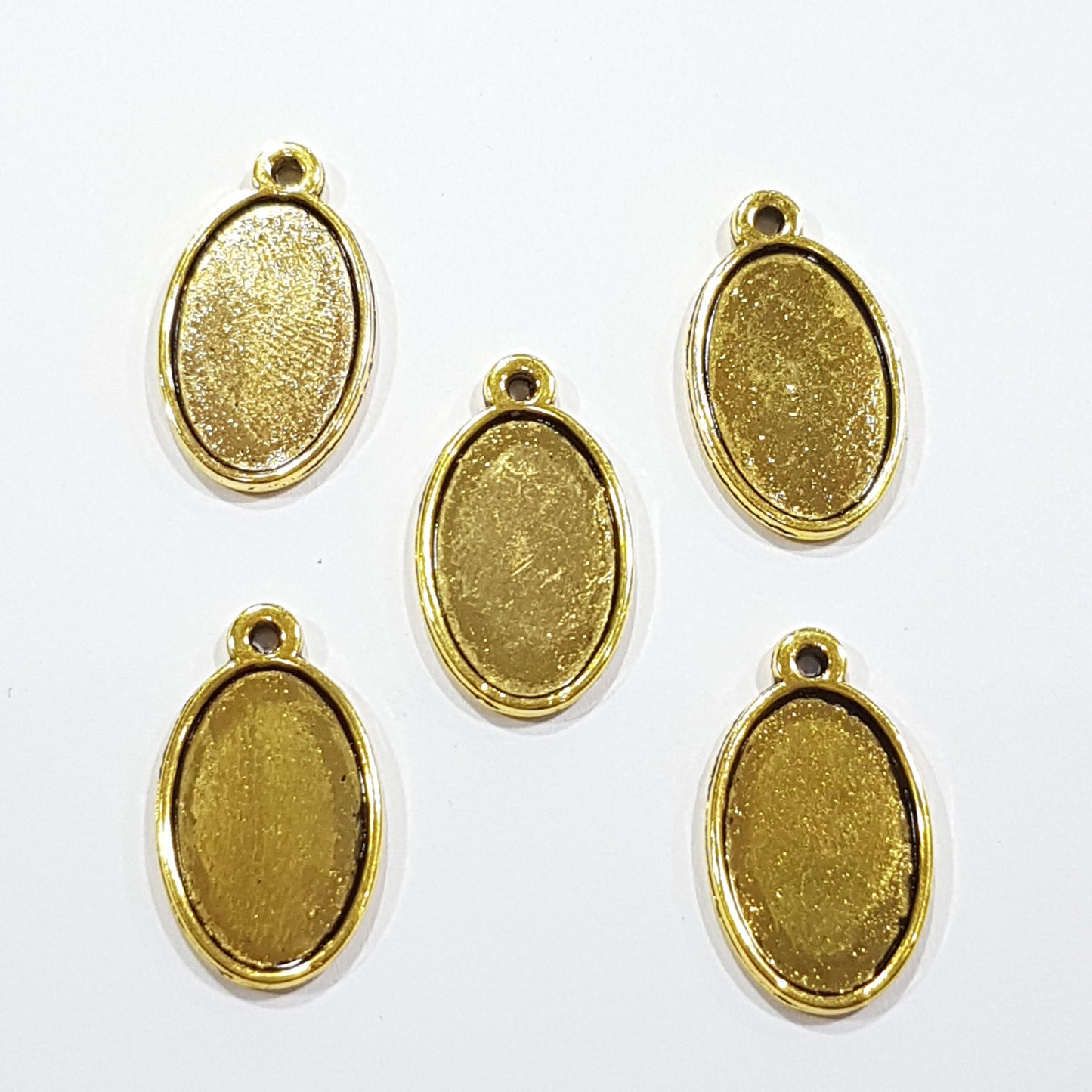 5pc Antique Gold Cabochon Settings