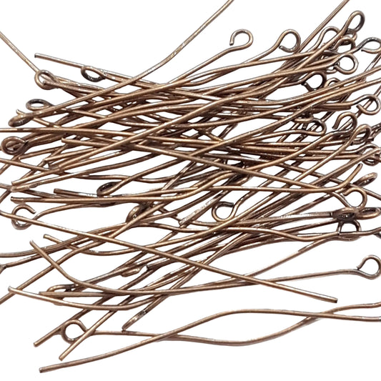 50pc 5cm Antique Copper Eye Pins