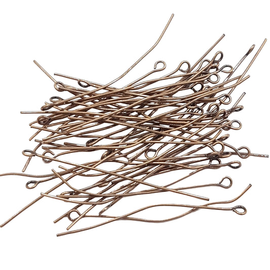 50pc 4.5cm Antique Copper Eye Pins
