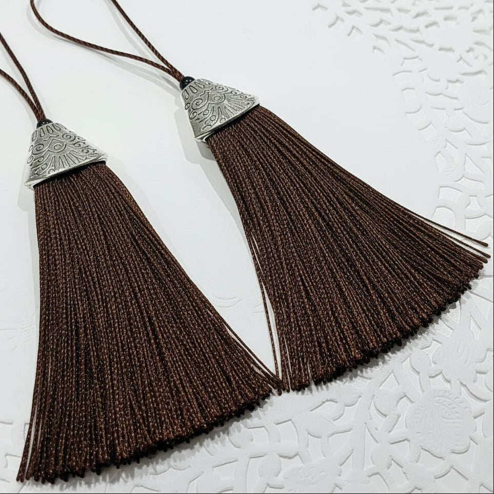 2pc Long Red Tassels