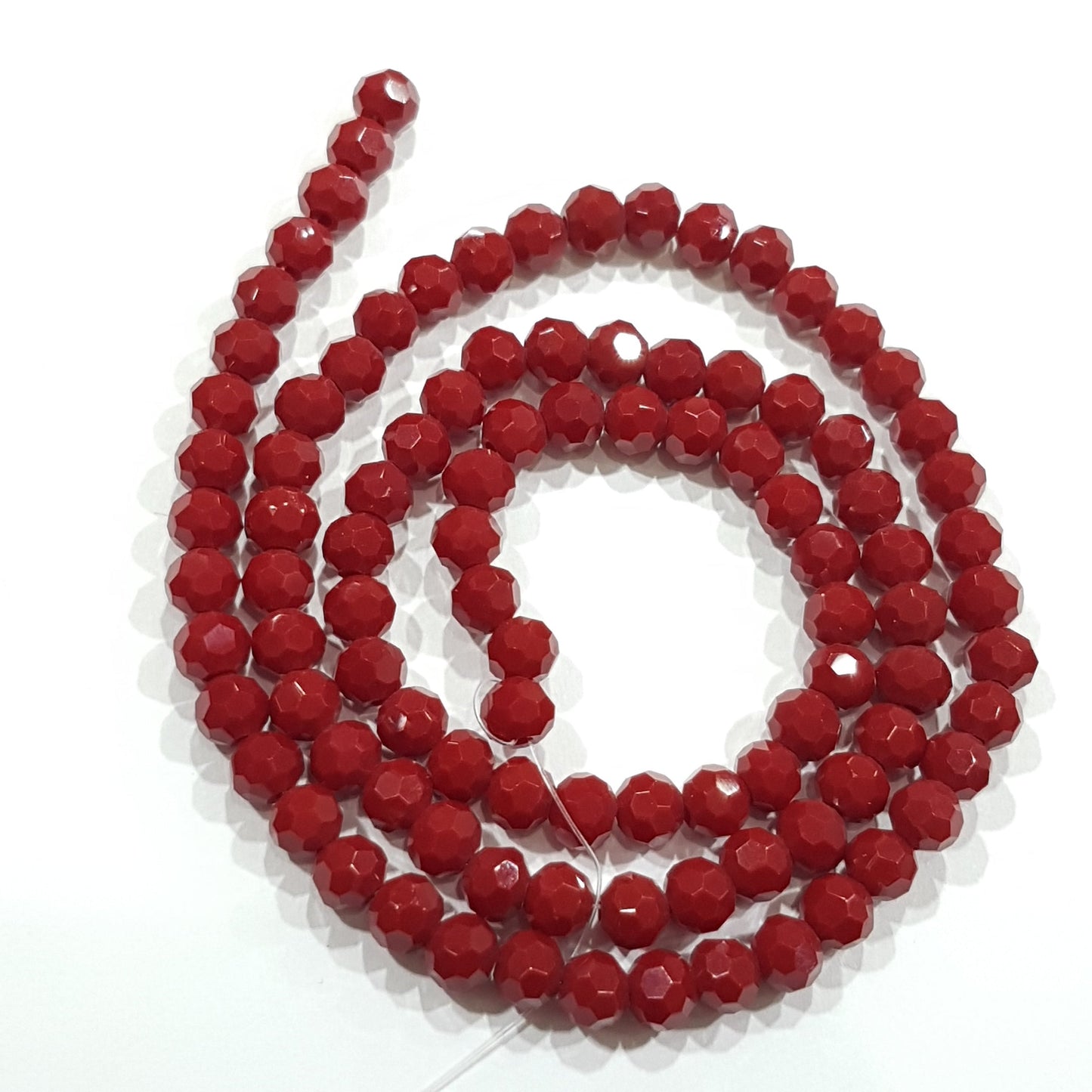Maroon Red Crystal Rondelle Beads Approx 100 beads