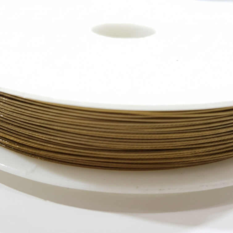 50m 0.38mm Gold Tiger Tail Wire Roll
