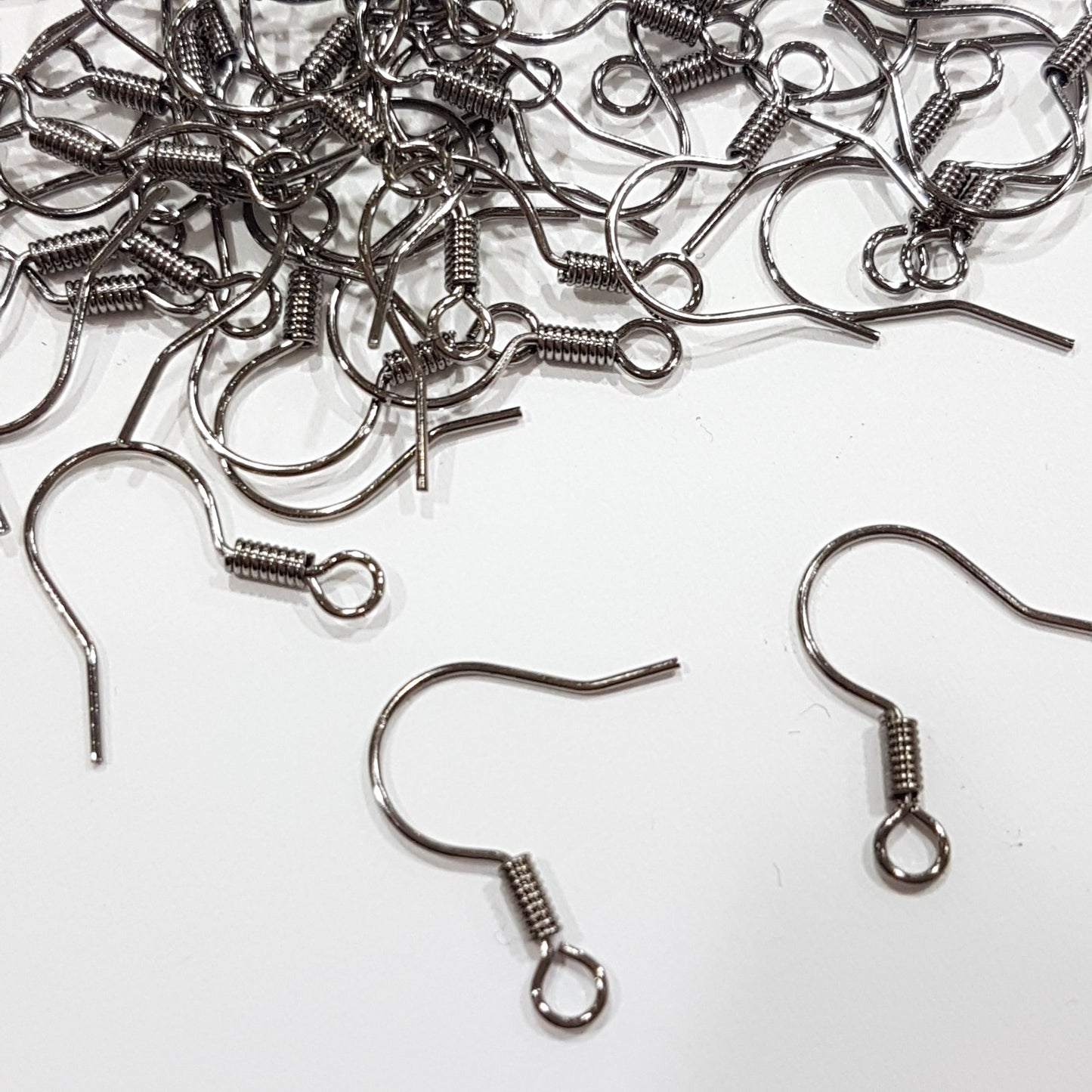 50pc Gunmetal Black Earring Hooks