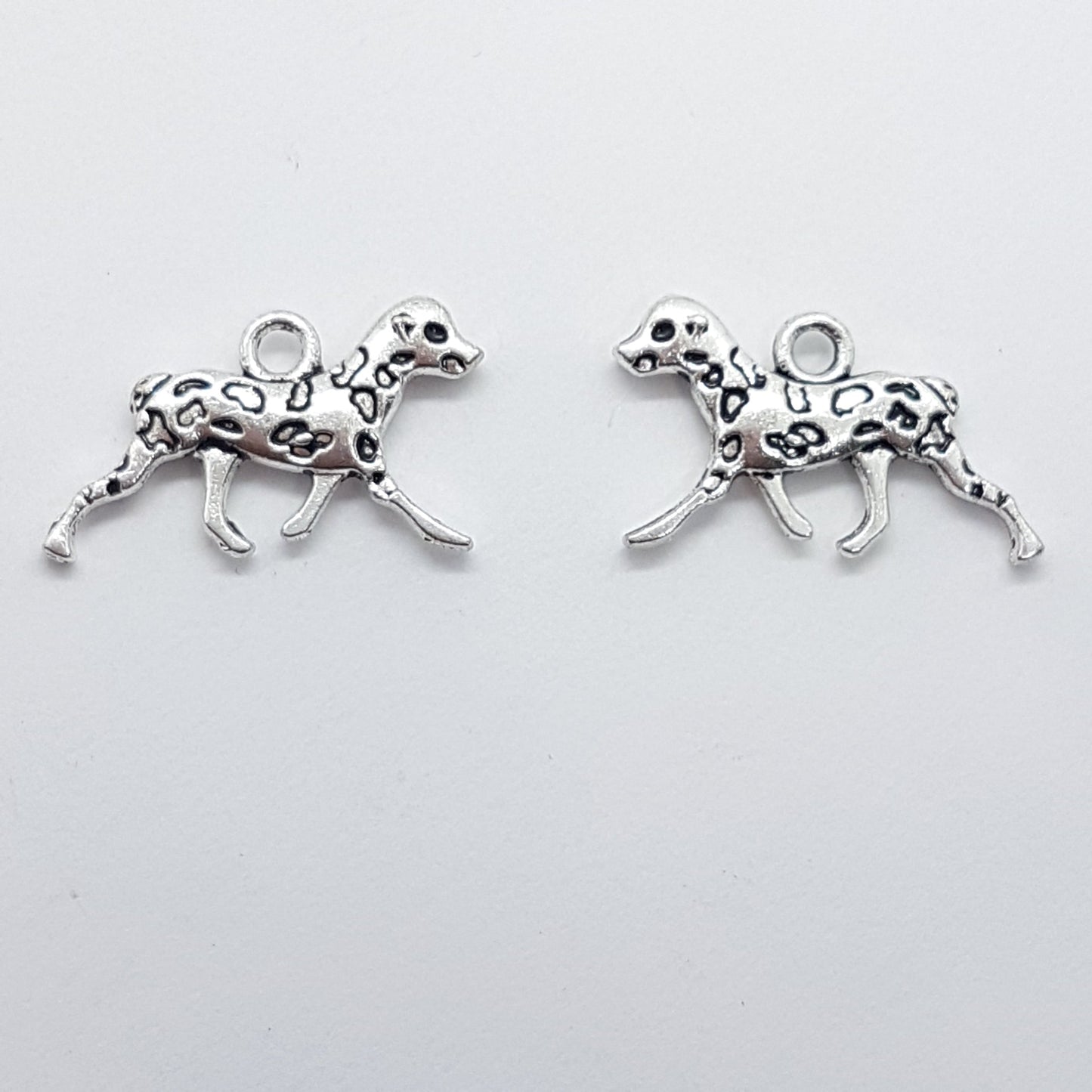 10pc Silver Metal Leopard Charms