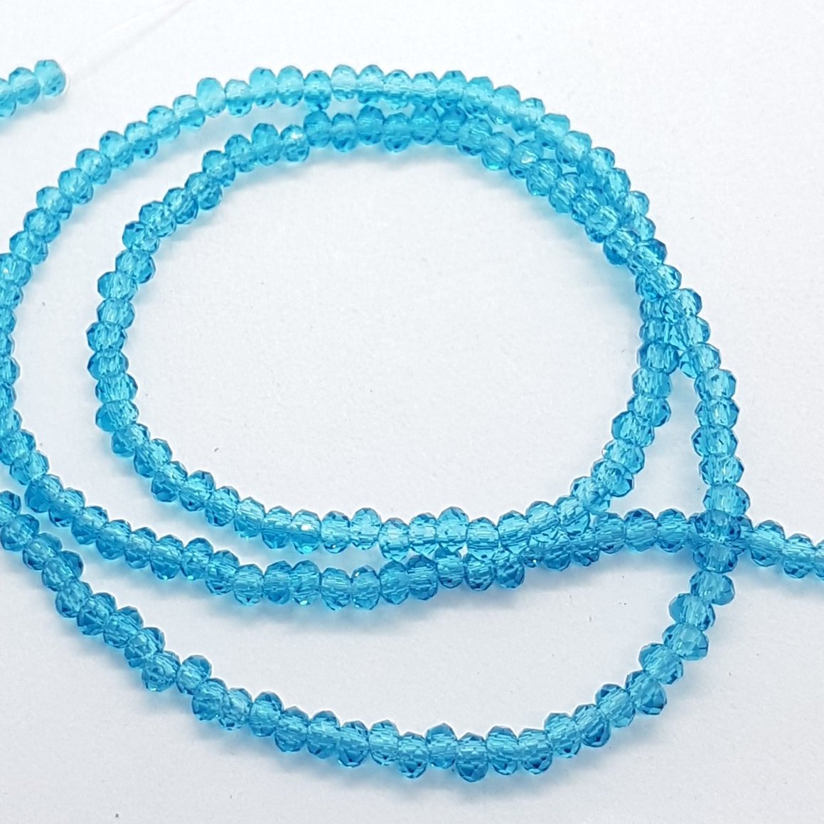 Tiny Crystal Rondelle Beads 1.5x2.5mm Approx 200 beads