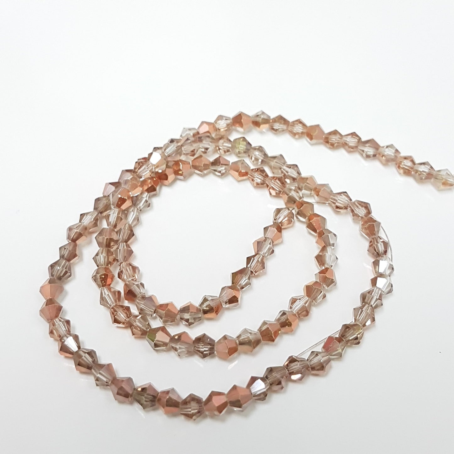 4mm Half Coated Crystal Glass Bicones