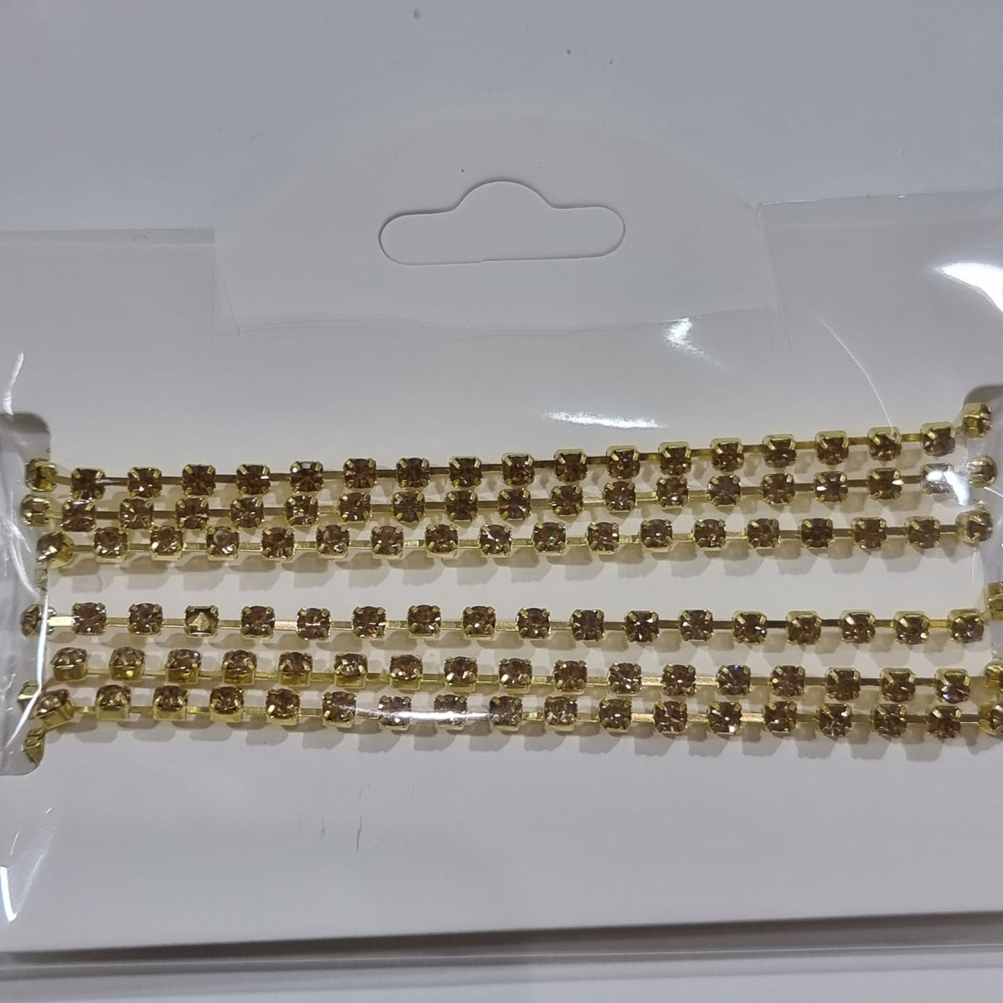 Light Colorado Topaz Preciosa Rhinestone Chain ss10