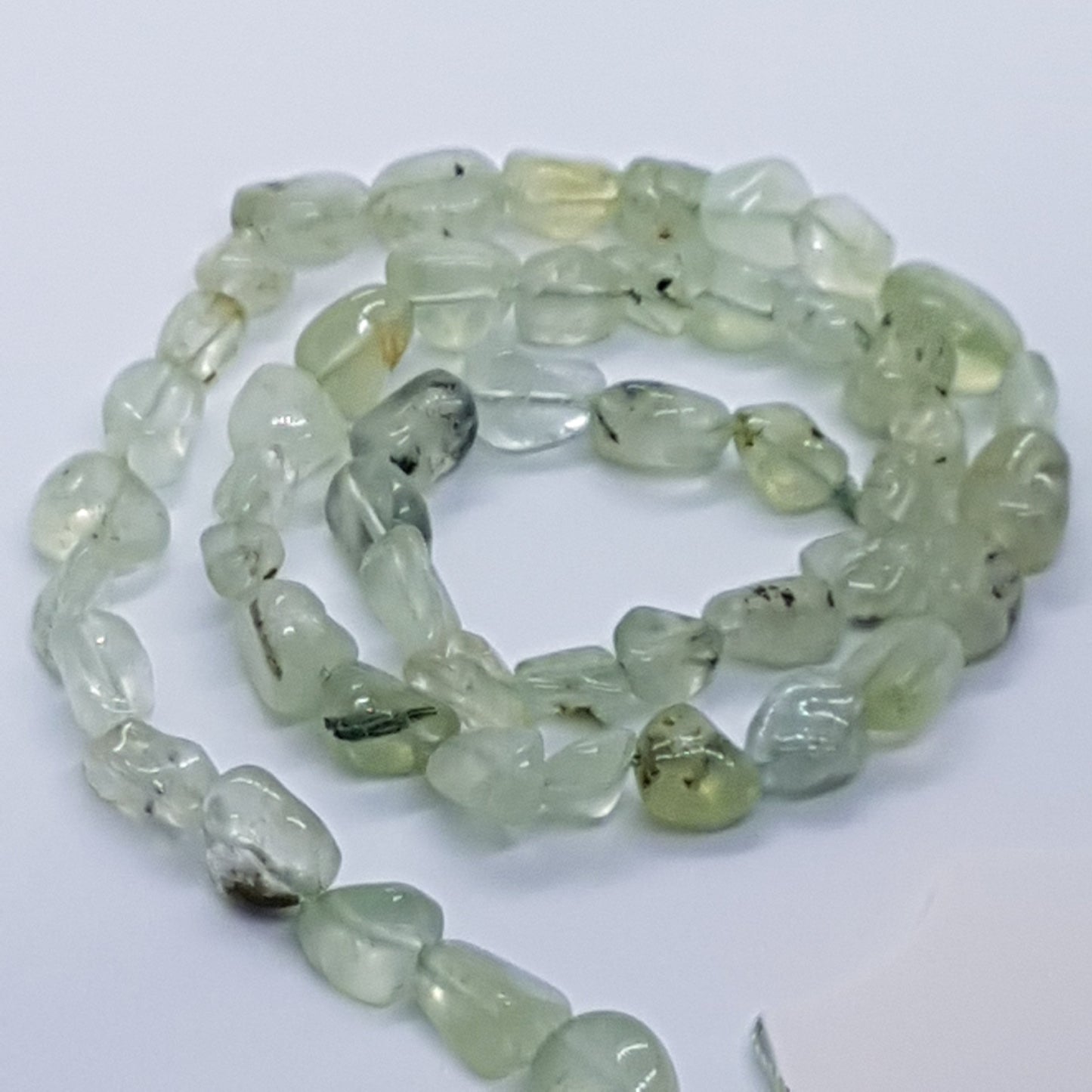 Prehnite Gemstone Nugget Beads