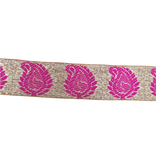 5m Pink and Gold Indian Trim