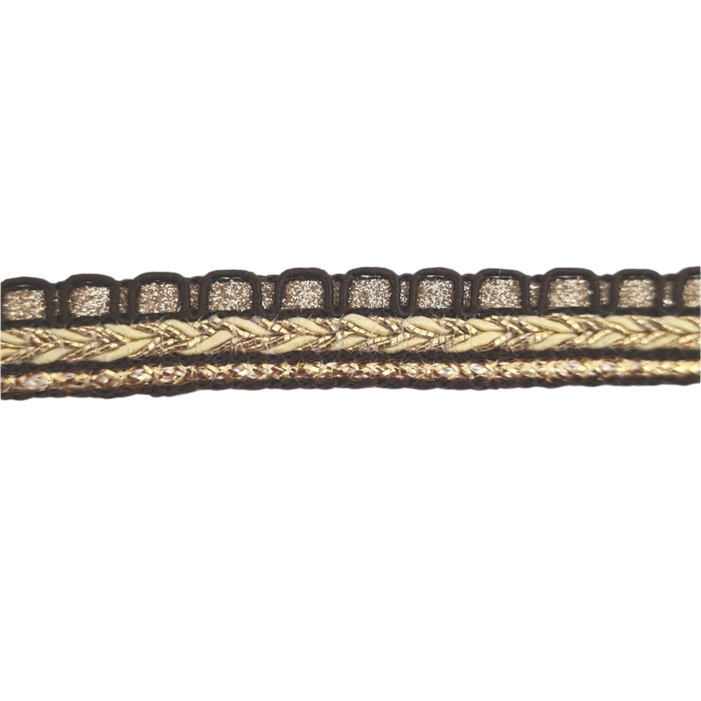 5m Brown and Gold Indian Trim
