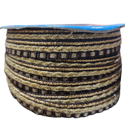 5m Brown and Gold Indian Trim