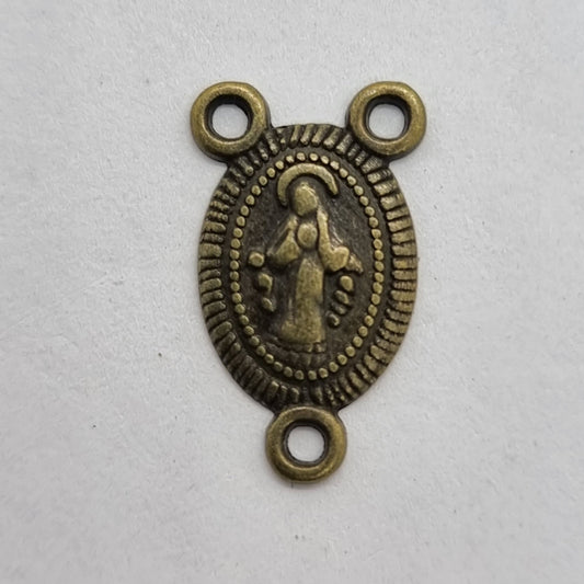 10pc Bronze Rosary Charm Connectors