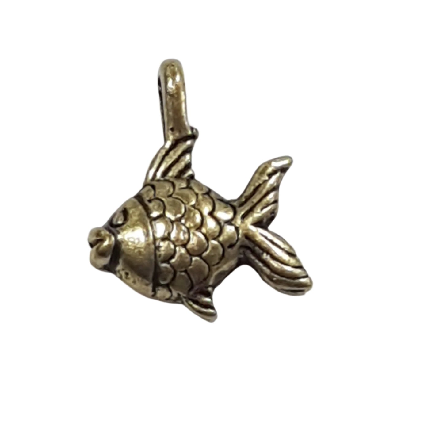10pc Small Bronze Fish Charms