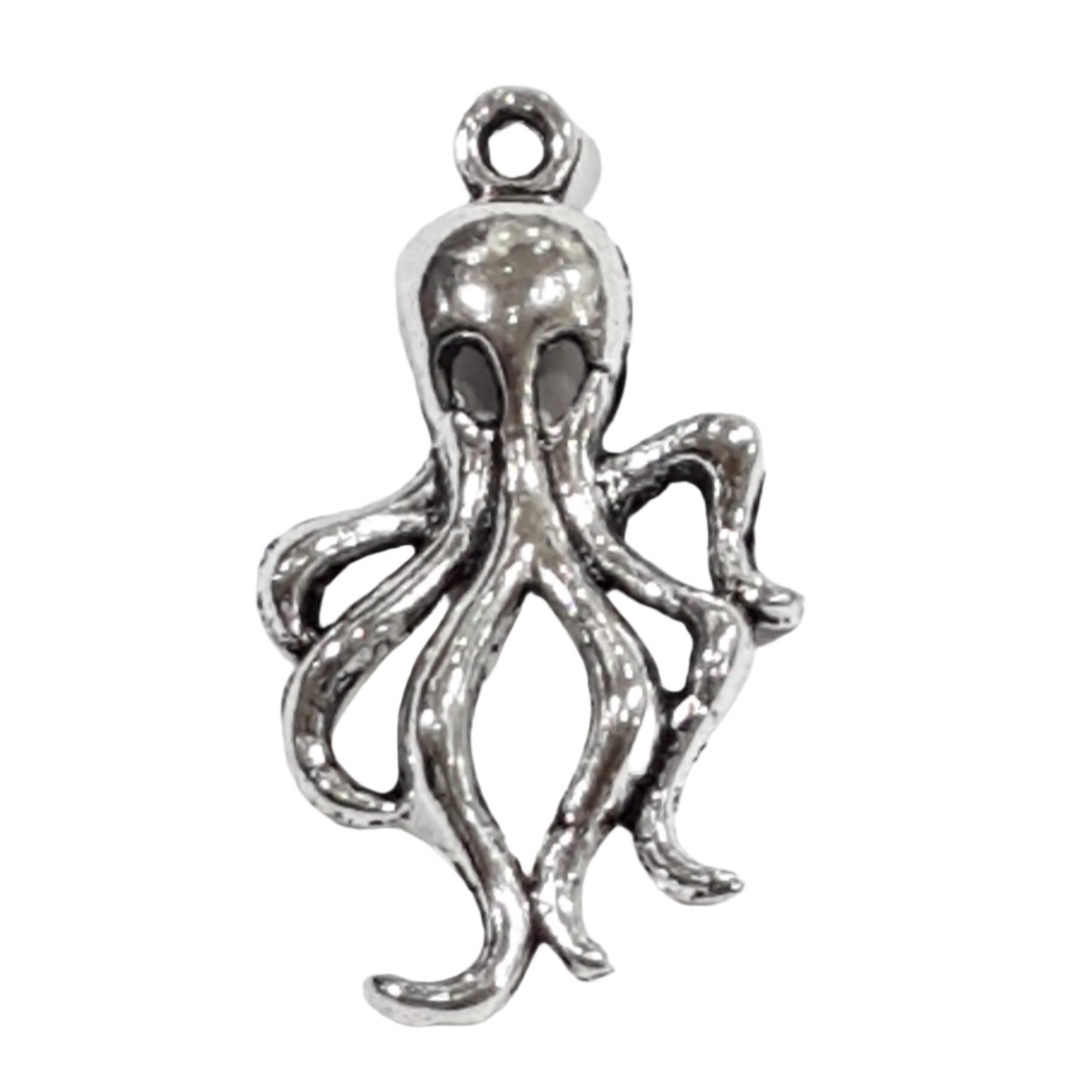 10pc Silver Octopus Charms