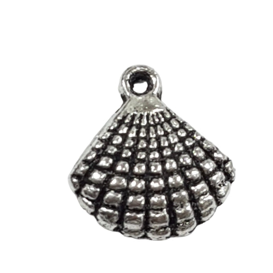 10pc Silver Pearl Shell Charms