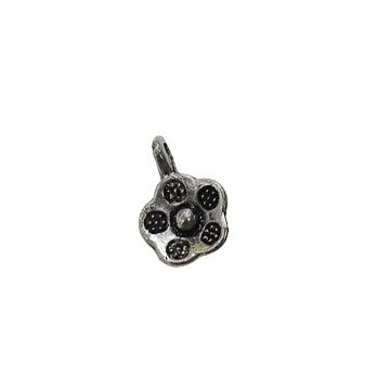 10pc Small Silver Flower Charm