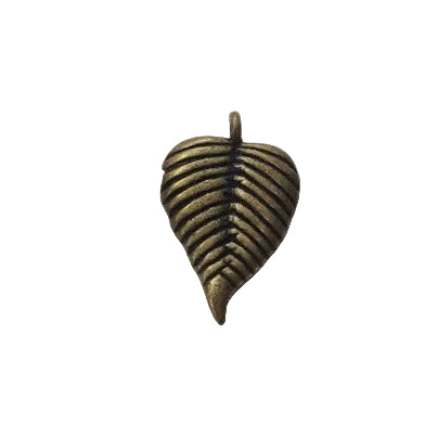 10pc 30mm Bronze Leaf Pendants