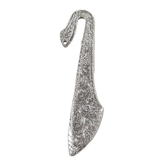 Silver Patterned Knife Book Mark