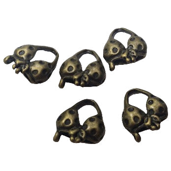 10pc Bronze Bikini Charms
