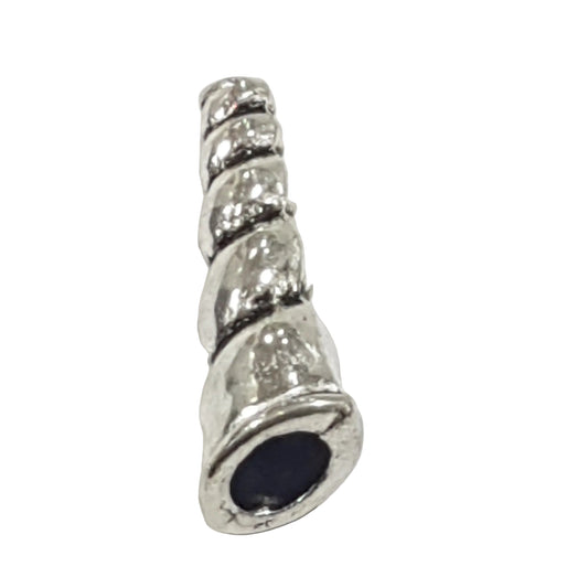 10pc Silver Spiral Seashell Pendants