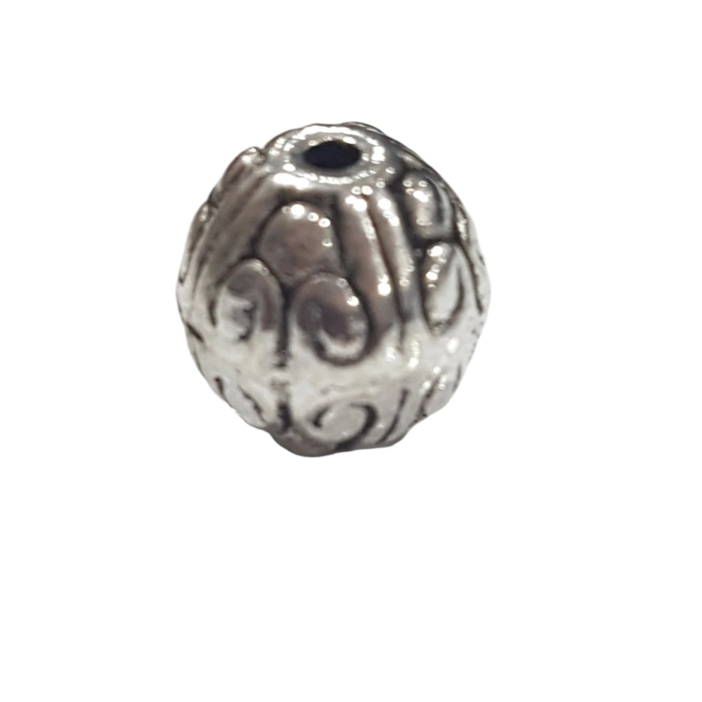 10pc Silver Bead Charms