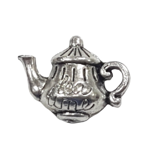 10pc Silver Tea Pot Charm