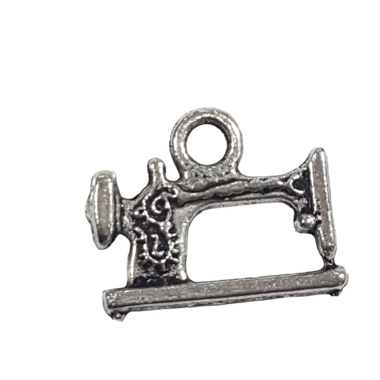 10pc Silver Sewing Machine Charms