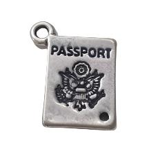 10pc Silver Passport Charms