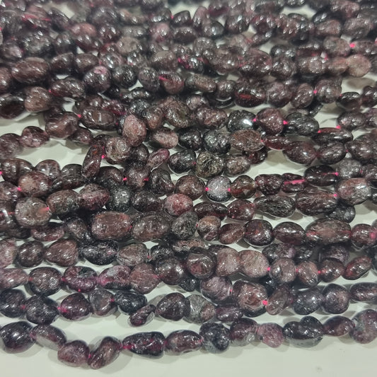 Garnet Gemstone Nugget Beads