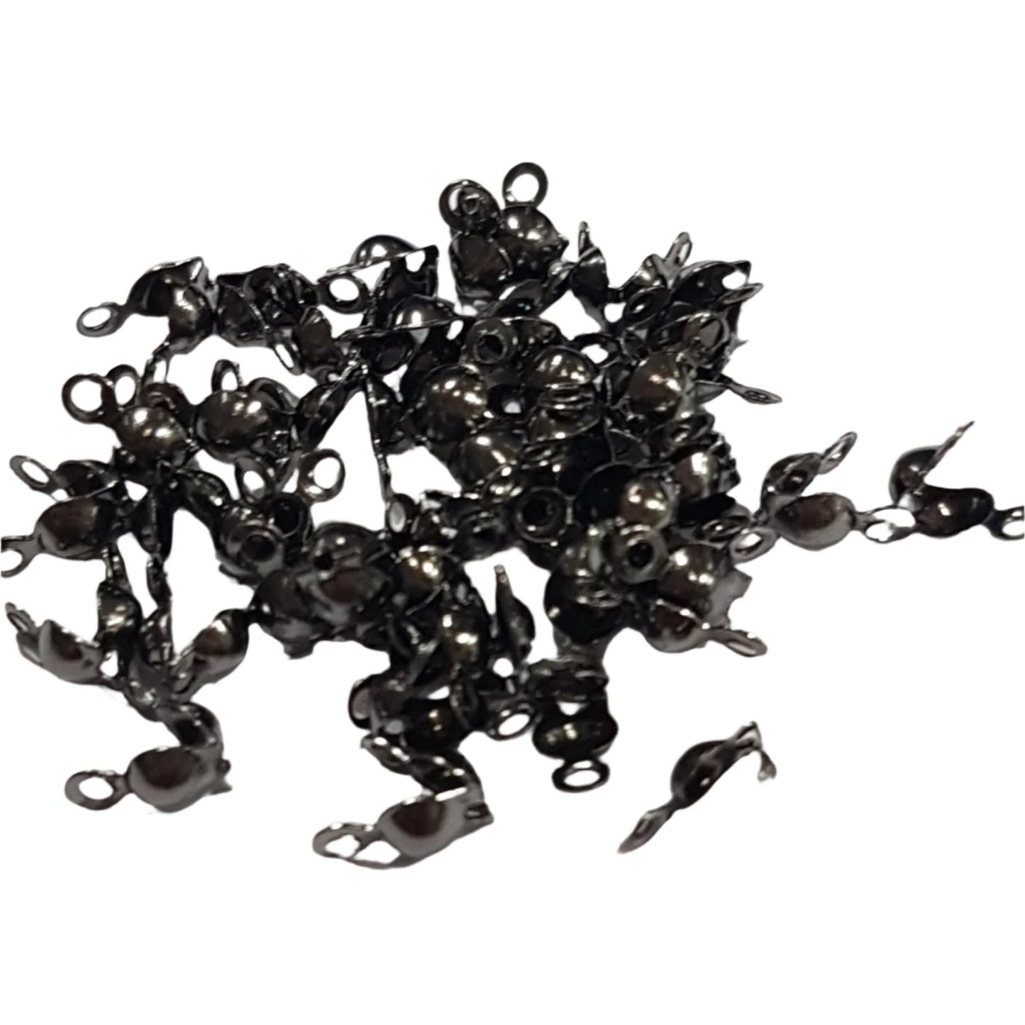 50pc Gunmetal Black Charlotte Crimps